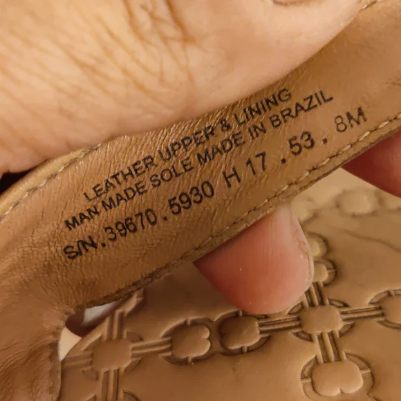 SALE - Tory Burch Marianne Makeup Leather thongs sz 8 - Picture 3 of 8